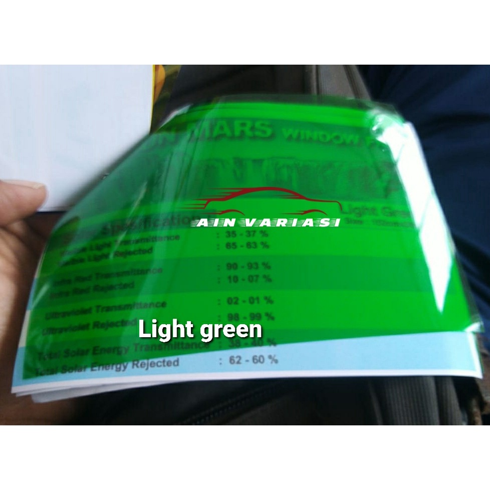 Stiker kaca film mobil sun mars type light green/evo green fashion terbaru