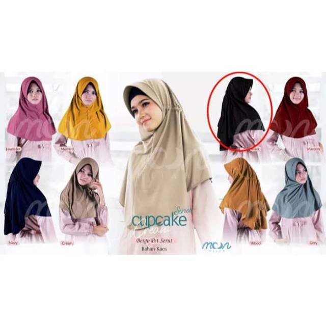 Moon Hijab Instant cupcake