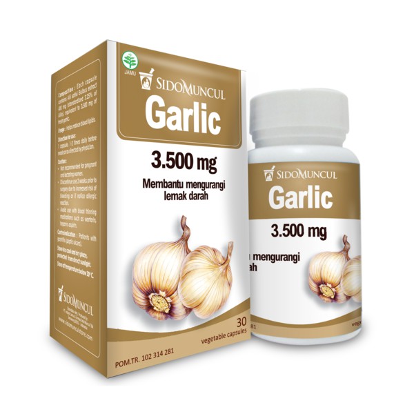 Herbal Bawang Putih Garlic Sido Muncul Botol Isi 30 Menurunkan Kolesterol Shopee Indonesia