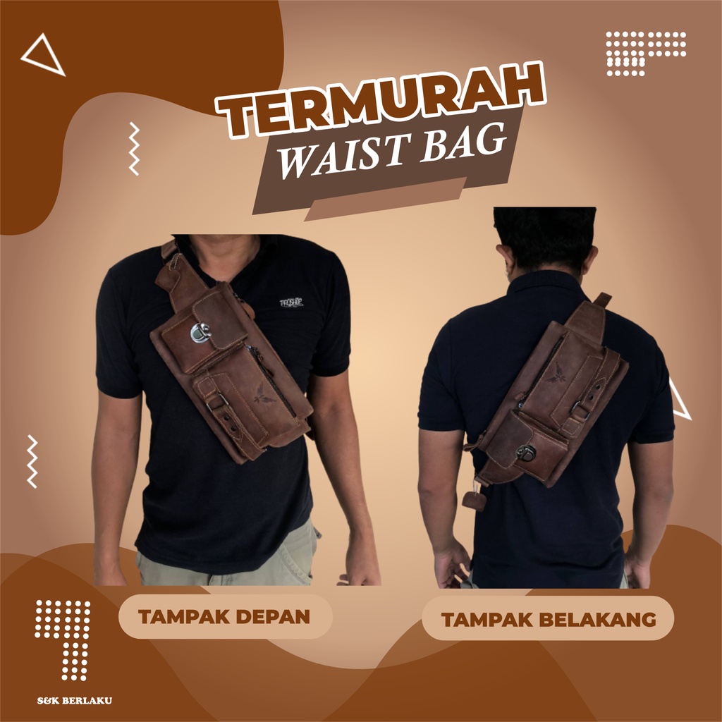 TAS SLEMPANG PRIA/WAIST BAG/WEIST BAG/TAS KULIT/HAND BAG/TAS SELEMPANG/TAS PRIA/PRODUK KULIT/TAS KUL