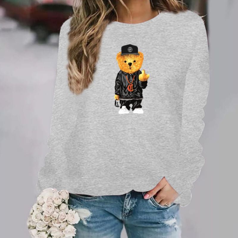 baju lengan Panjang METAL TEDDY BEAR Wanita unggulan kaos Distro keren dan Trendy / kaos terlaris