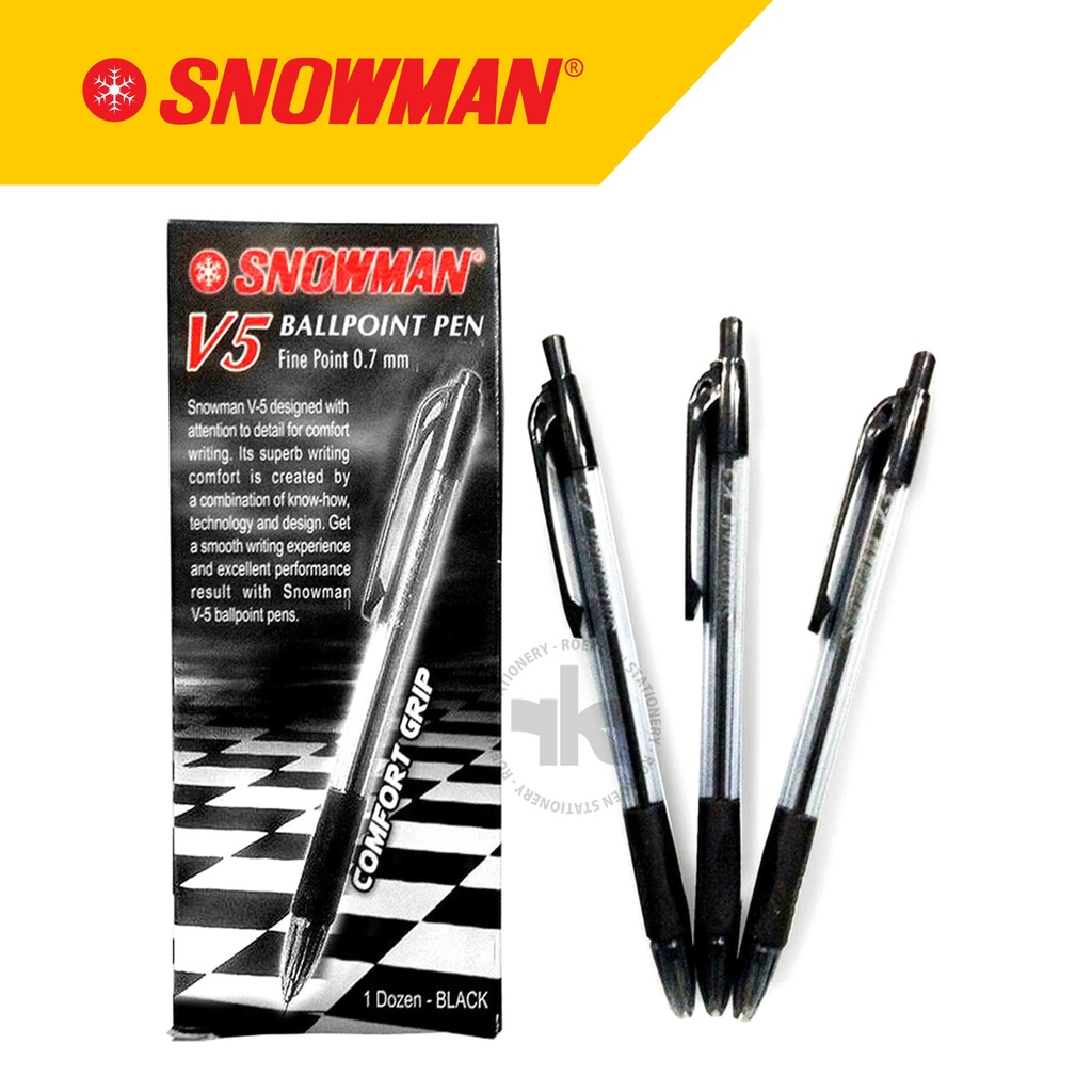 

Snowman V5 Retractable Ballpen 0.7mm Fine
