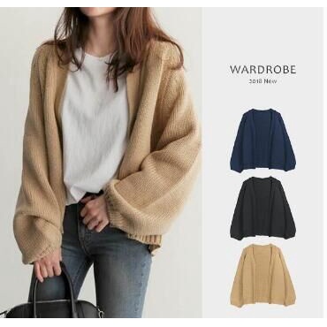 #Sisjuly# Mantel sweater kardigan rajutan pendek longgar baru untuk wanita pelajar perempuan