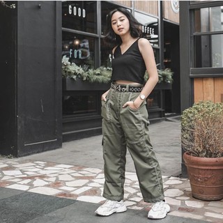  CELANA  CARGO  WANITA  LIST PANTS Shopee  Indonesia