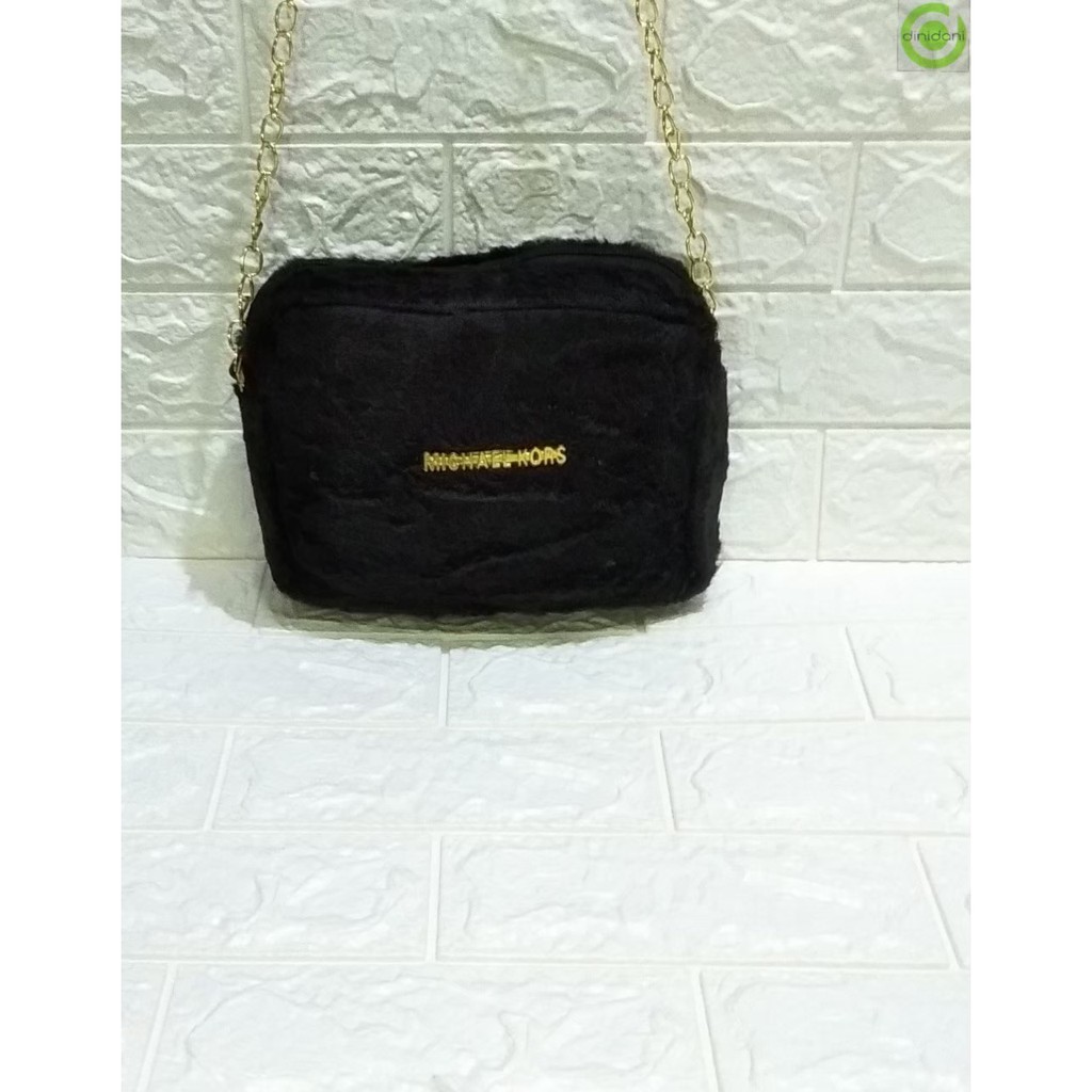 Abraar Kadabra Tas selempang wanita lucu Bahan bulu michele Tas Import Slingbag Terbaru AR33T