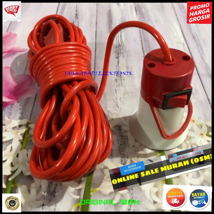 G565 ORIGINAL SAMBUNGAN LAMPU 10 METER SAKLAR KAP EXTENSION FITING E27 COLOK COLOKAN LAMP LED BOHLAM TIDUR BELAJAR SLEEP BULB TES COLOKAN STOP KONTAK LISTRIK SETRUM FITTING  KEPITING   sambungan rumah lampu saklar meter colok colokan lamp bohlam FITING e2