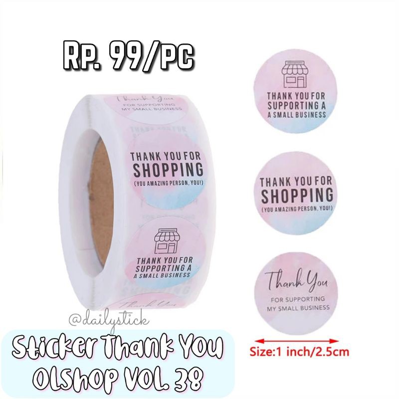 

Sticker Thank You for Shopping Vol. 38