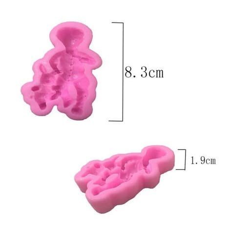 3D Silicon Mold Fondant Cake Decoration - Baby Boy and Girl