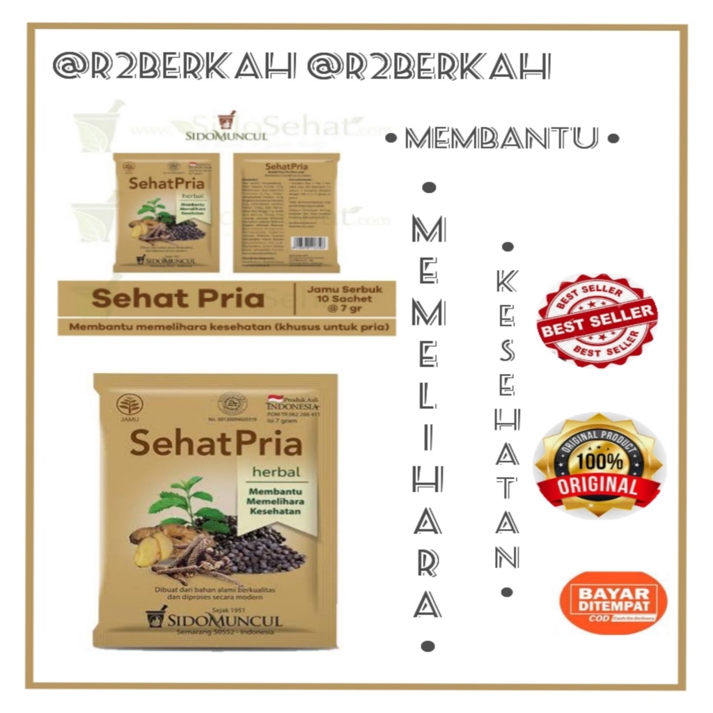 Jual Jamu Sehat Pria Sidomuncul Isi 10 Sachet 100 Herbal Alami Dan