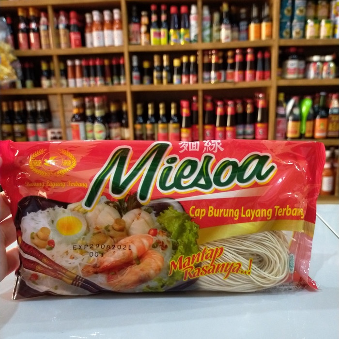 

impor-mie- miesoa/ misoa kecil cap burung layang terbang 130gr (bungkus merah) -mie-impor.