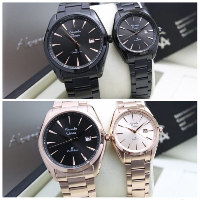 Jam tangan couple Alexandre Christie AC 8658 AC8658 Original Garansi