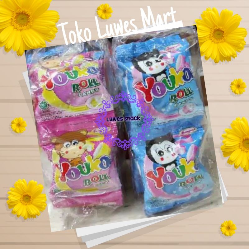 

Youka roll isi 10pcs-permen buah-permen jadul-permen aneka rasa-permen anak jadul-jajanan kekinian