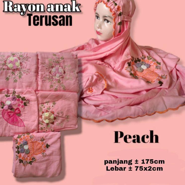 Terbagus.. Mukena terusan anak rayon tile termurah