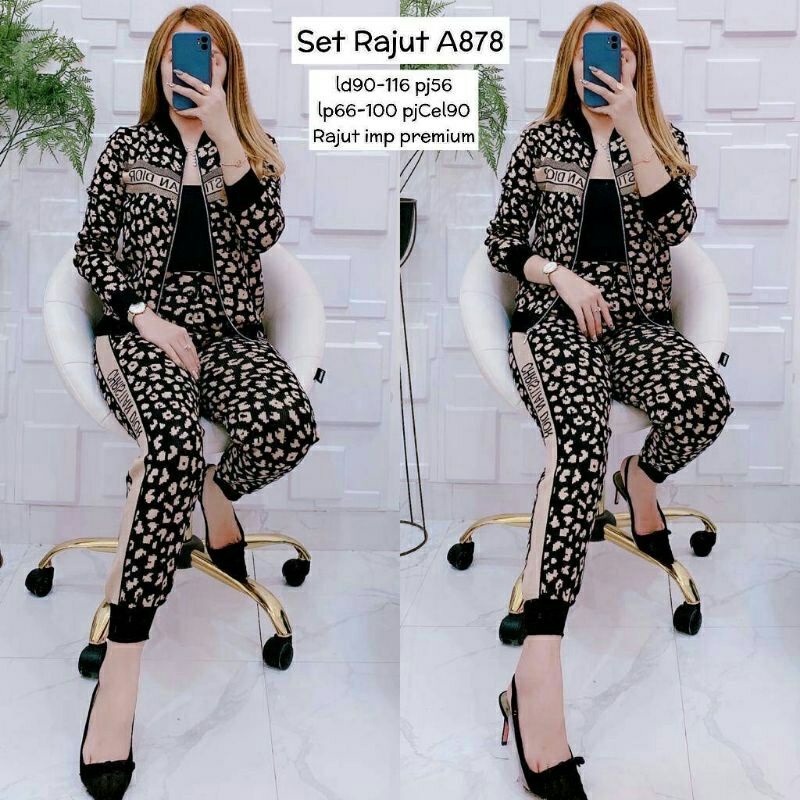 Setelan Jaket Wanita Rajut import