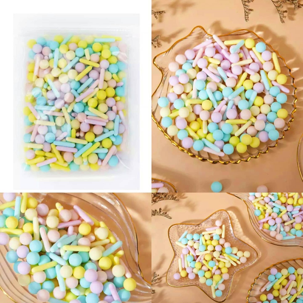 

FROSTED MACARON CANDY BEADS 238GR
