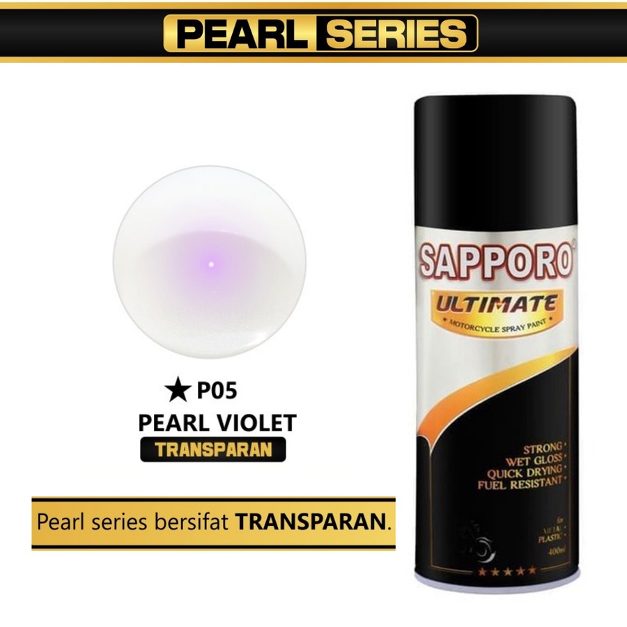 SAPPORO ULTIMATE P05 PEARL VIOLET Ungu Mutiara Transparan Cat Semprot Pylox Pilox