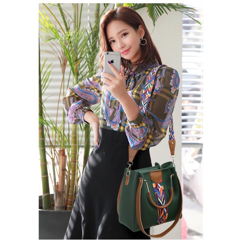 TI 3040 -  TAS 4 IN 1  PAKET WANITA  IMPORT MURAH HANDBAG KOREA - B