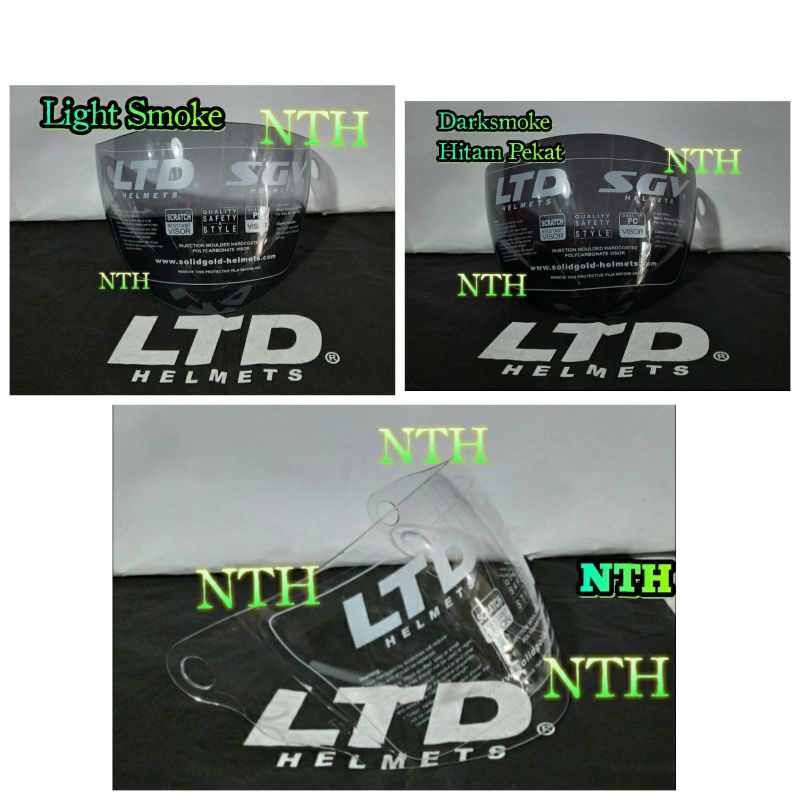 Kaca helm LTD warna hitam original part