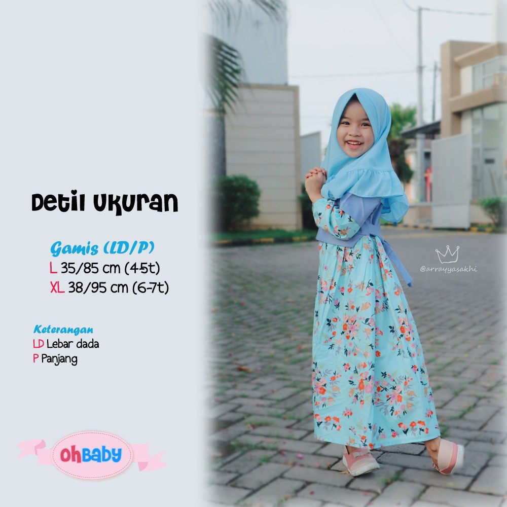 Gamis Anak Ohbaby Simple Kekinian - Baju Muslim model Rompi