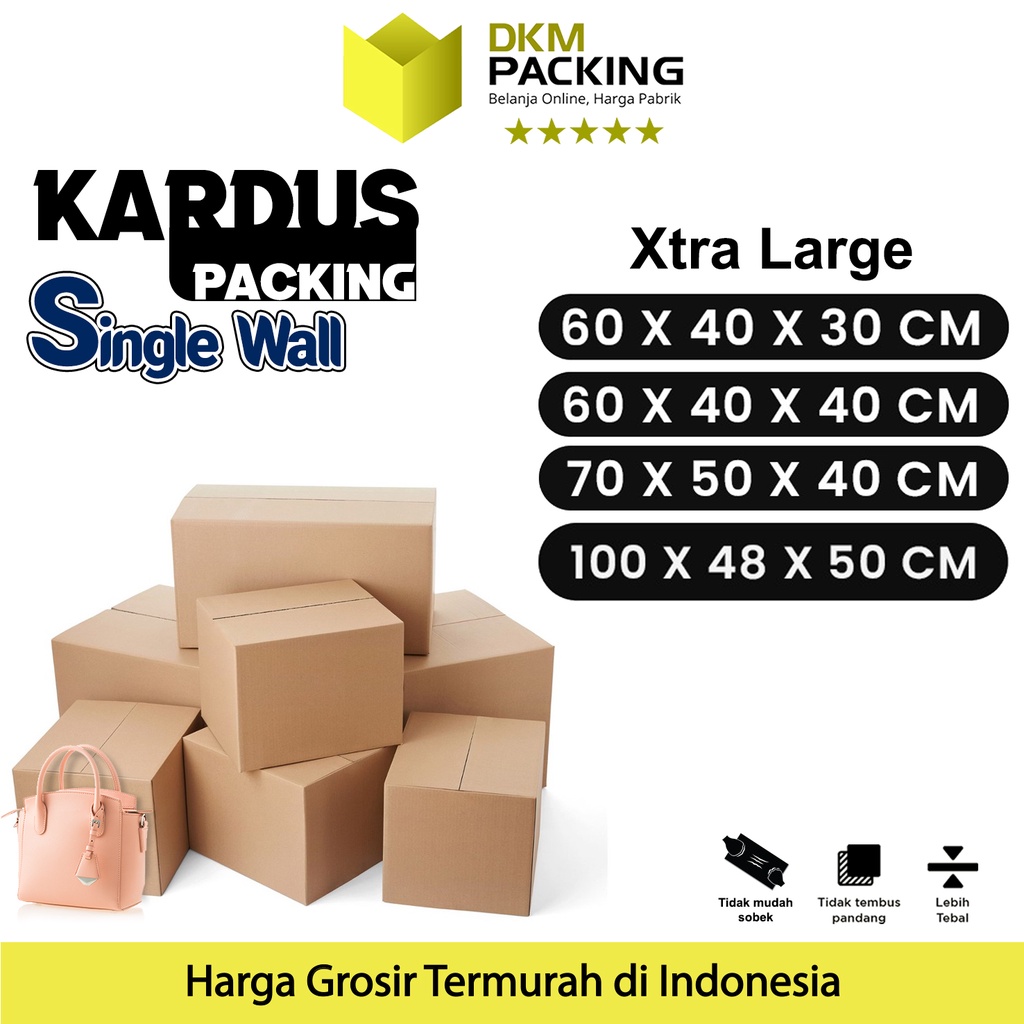 

KARDUS EKSTRA LARGE PACKING KARTON BOX KOTAK DUS RUSFET SANGAT BESAR PACKAGING POLOS TEBAL