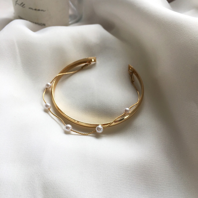 Gelang Mutiara double layer Untuk Wanita