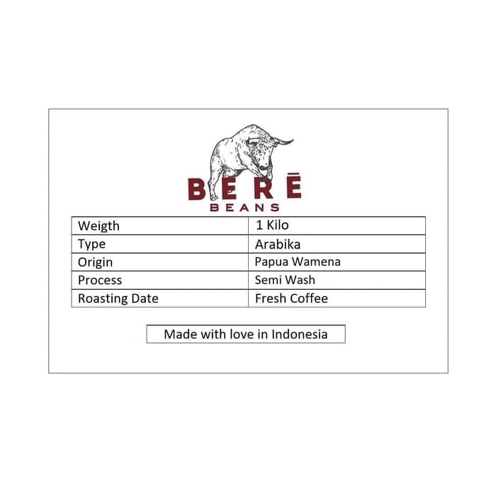 Kopi Arabika Papua Wamena 1 KILO 1KG Biji Bubuk Coffee Bean Beans KG