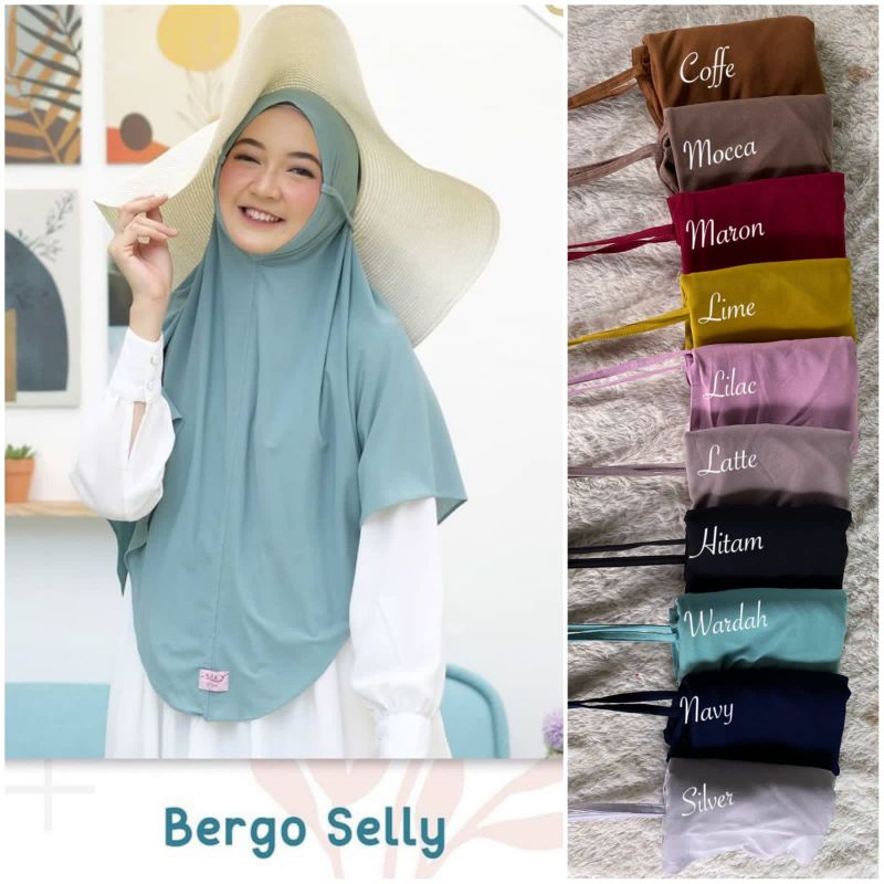 Bergo Tali Jumbo Best Seller ✔️ Hijab Bergo Selly Jumbo by Arey Hijab Bergo Tali Non Pad