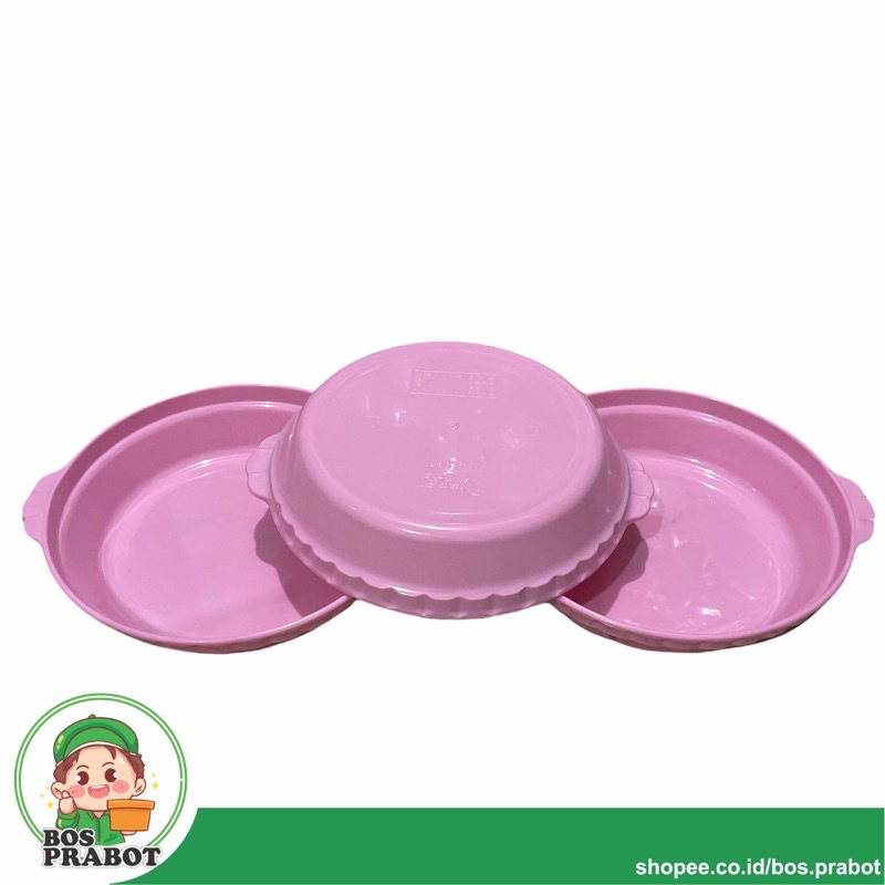 PIRING SAJI BOLU / PIRING SAJI BULAT BESAR / PIRING SAJI MELAMIN BESAR / PIRING MELAMIN JUMBO GAGANG