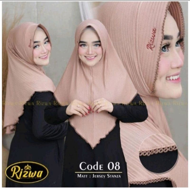 Jilbab instan jersey super(Rizwa Hijab).