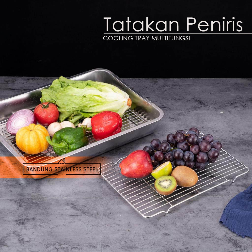 Cooling Tray Tatakan Saringan Peniris Minyak Panggangan Multifungsi Medium Large