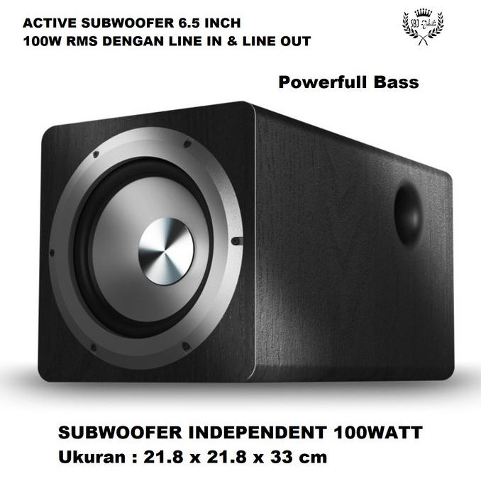 Sbj Active Subwoofer 6.5 Inch 100W Rms Utk Edifier Sub Out Line Out Promo Hari Ini