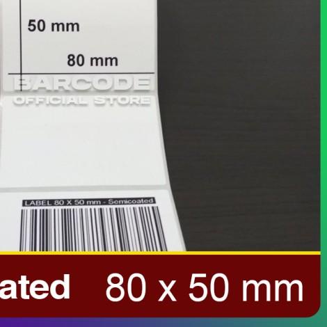

★ KERTAS STICKER LABEL PRINTER BARE 80 X 50 MM - 1 LINE - SEMICOATED ✶