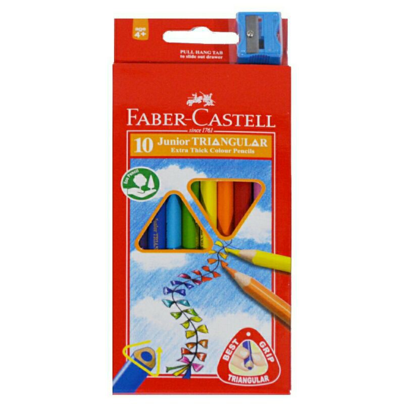 

Pensil Warna Faber Castell Junior Triangular 10warna / 20warna / 30warna Untuk Anak TK BONUS Rautan