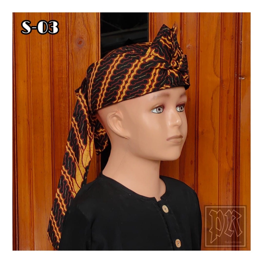 Iket Bendo Blangkon Motif Batik ukuran anak - anak praktis blangkon anak blangkon ukuran anak