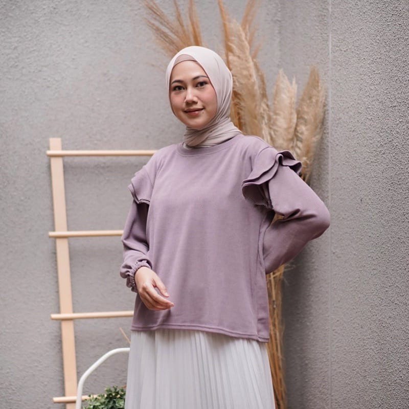 BEFAST - ZEC OOTD Wanita Blus AIYAN / Lausky Blouse / Blouse Wanita Unik / Blouse Bisa Di Pakai Wanita Hijab / Blouse Terbaru / Blouse Casual Polos