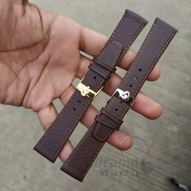 OMEGA SEAMASTER LEATHER STRAP TALI JAM TANGAN OMEGA 20MM DARK BROWN
