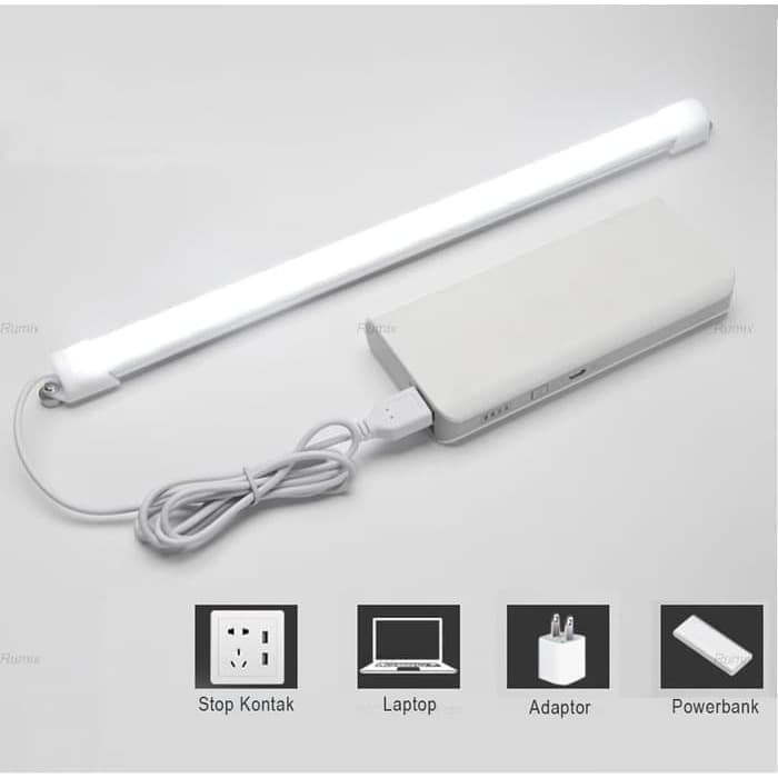 Lampu LED USB Portable + Kabel 1,8m - Neon Lamp - Bisa Digantung dan Ditempel - 22cm / 37cm