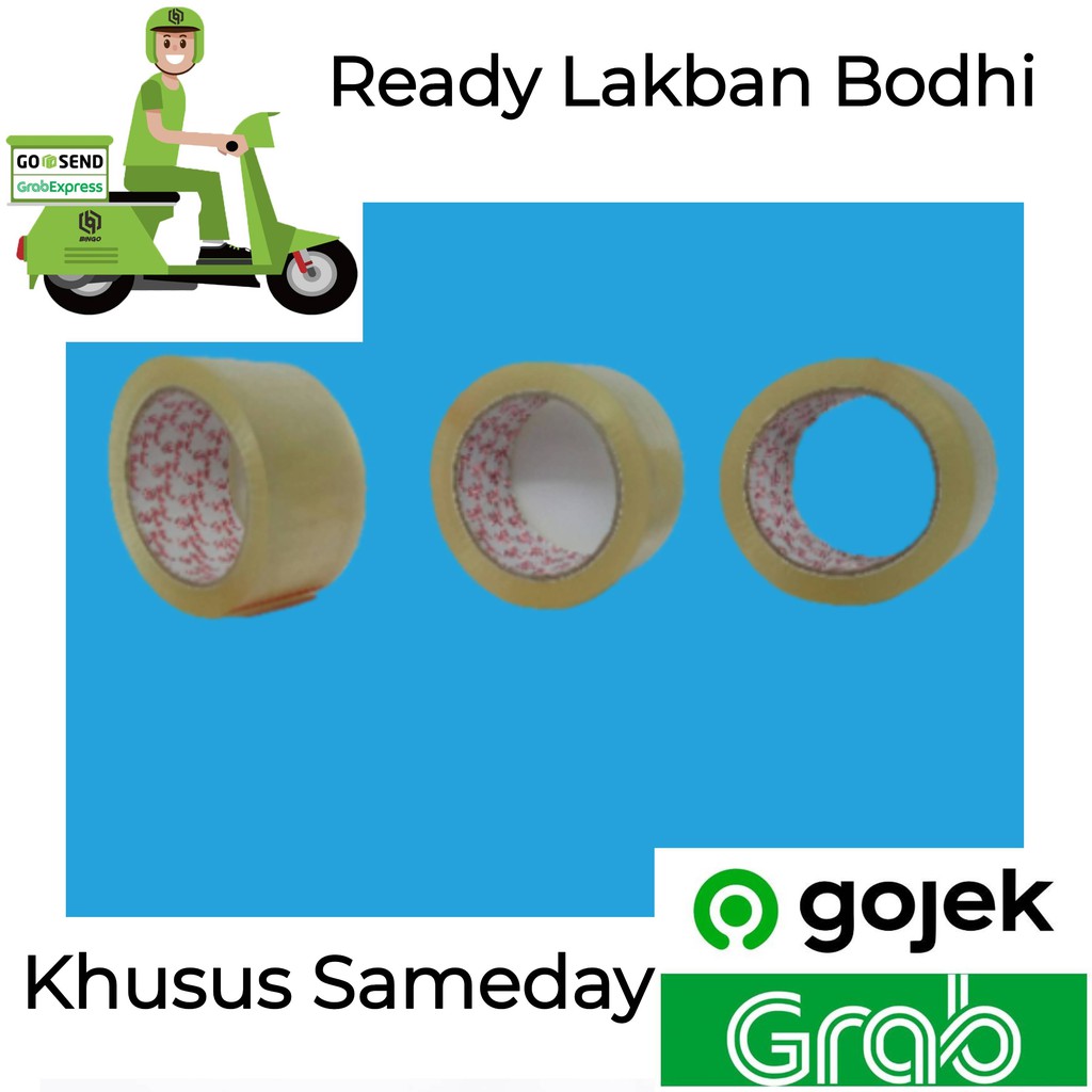 

LAKBAN BODHI TAPE 48MM X 95YARD KHUSU GOJEK GRAB