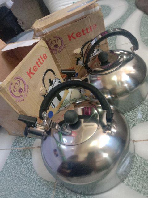 Teko Ketel Stainless Steel 3 Liter/ Ketel Pemanas Air / Terlaris Paling Murah Awet Tebal / Diskon
