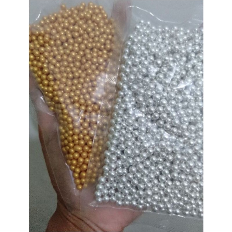 

Mutiara Sprinkel/Spikel GOLD SILVER 4mm 10gr