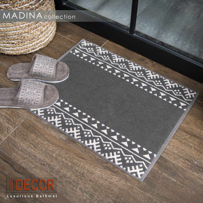 Keset Handuk Design Madina 45cm x 60cm - Grey