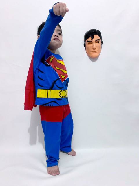 Baju anak kostum superhero superman sayap dc gratis topeng / SETELAN BAJU KOSTUM ANAK SUPERMAN SAYAP GRATIS TOPENG