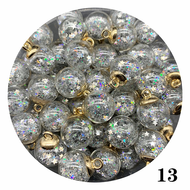 10pcs / Lot Manik-Manik Kaca Transparan 16mm Untuk Membuat Perhiasan Diy