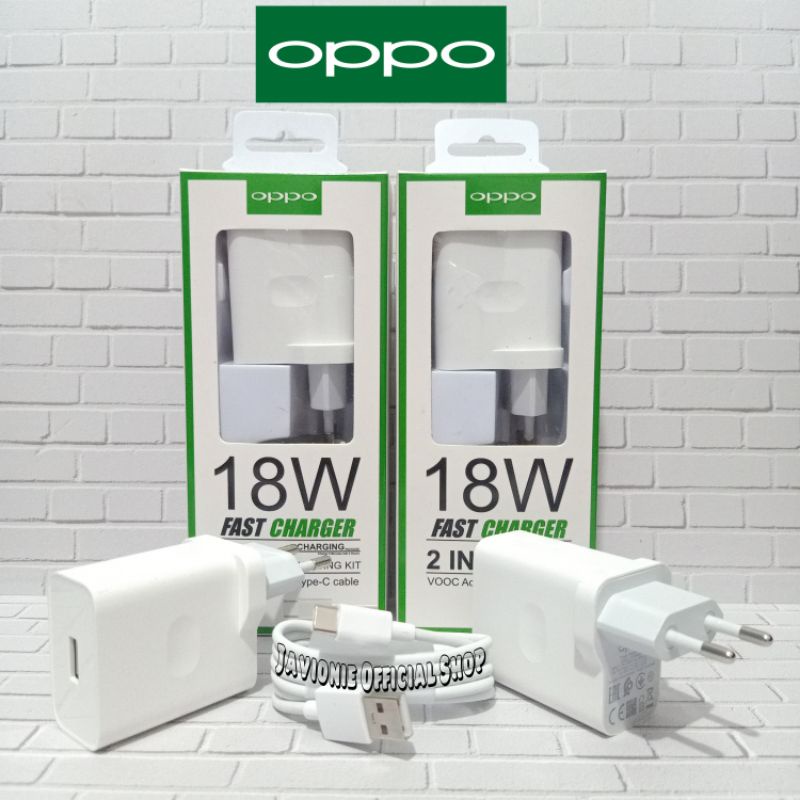 Charger Carger Casan Cas OPPO A33 A52 A53 A54 A55 A92 A74 5G Reno4 F 18 Watt Original 100% Fast Charging Tipe TYPE C