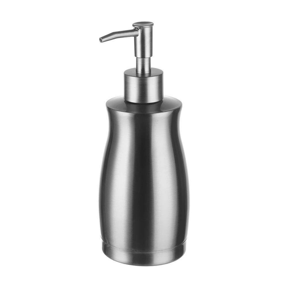 Populer Dispenser Sabun Perawatan Kulit Perlengkapan Kamar Mandi Silver Reusable Oval Hand Sanitizer Bottle