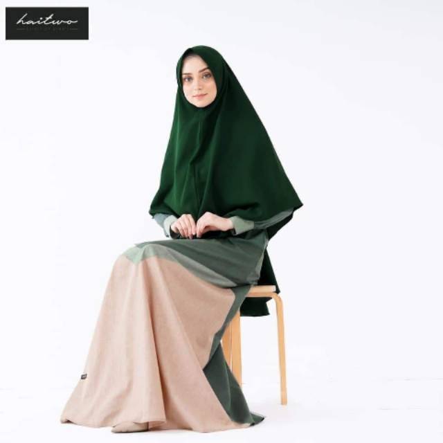 GAMIS SYARI GM 69 II 1  SET KHIMAR II HAITWO