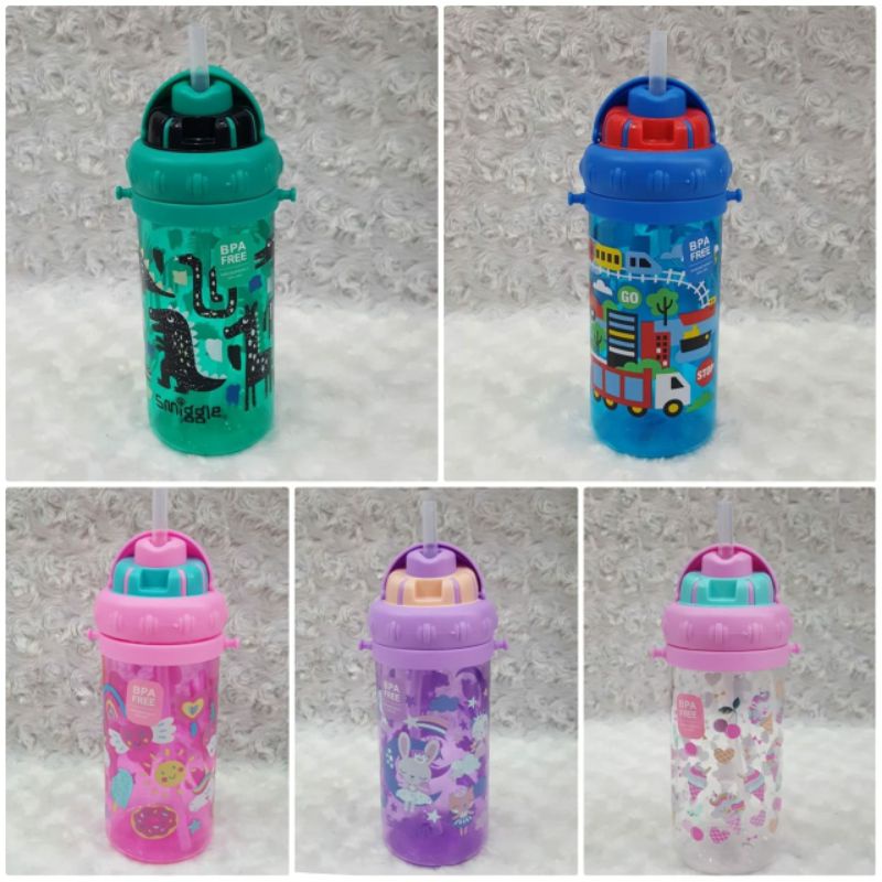 smiggle botol long strap anak cowok dan cewek 430 ml