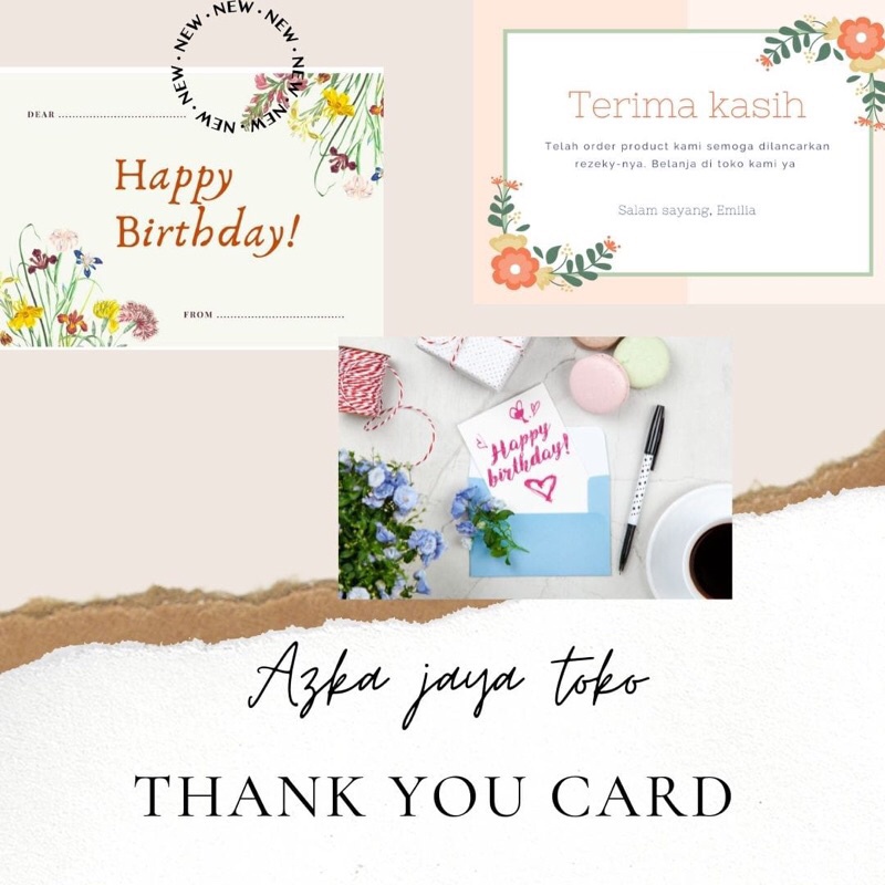 

CETAK KARTU / THANKS CARD / BIRTHDAY CARD / KARTU UCAPAN / KARTU OLSHOP