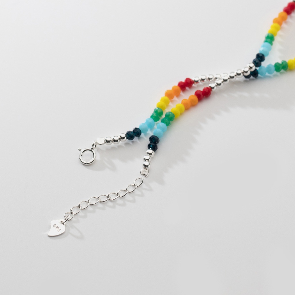 Kalung Manik-Manik Warna-Warni Motif Smiley Gaya Korea