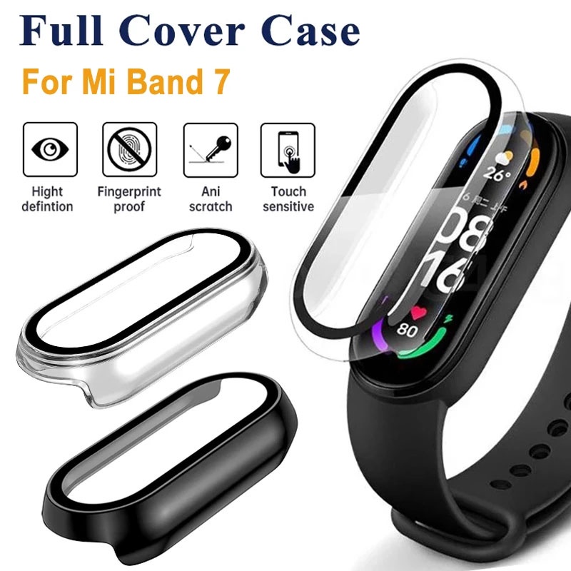 1pc Film Pelindung Layar 2 In 1 Anti Gores Untuk Mi Band 7 / 7NFC